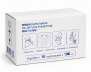Бумажные покрытия на унитаз влагопрочные 1/4 сложения